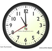 online clock with second hand.